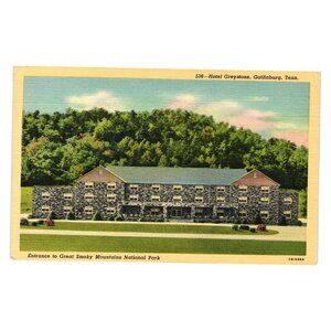 Vintage Hotel Greystone Postcard Gatlinburg TN Great Smoky Mountains Park